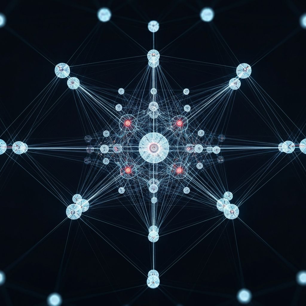 Red de conexiones tecnologicas representando sistemas operativos integrados